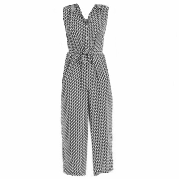 Max Studio Sleeveless Button-Down Jumpsuit - Picture 1 of 9